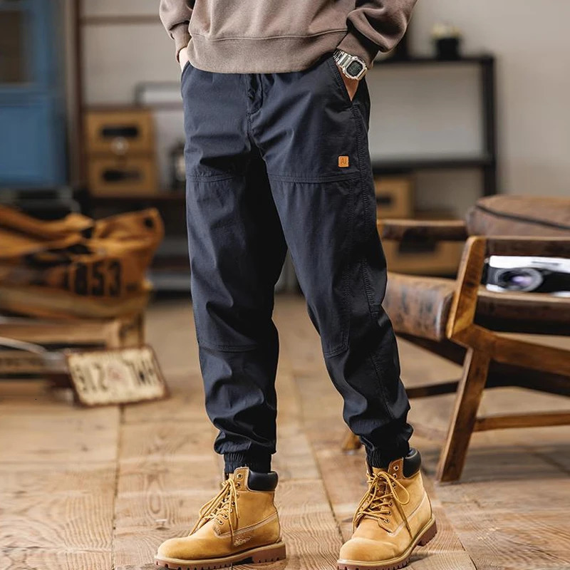 Mens cargo pants luggage Y2K size Japanese style elastic autumn winter Youngla fashion pure cotton pants 240930