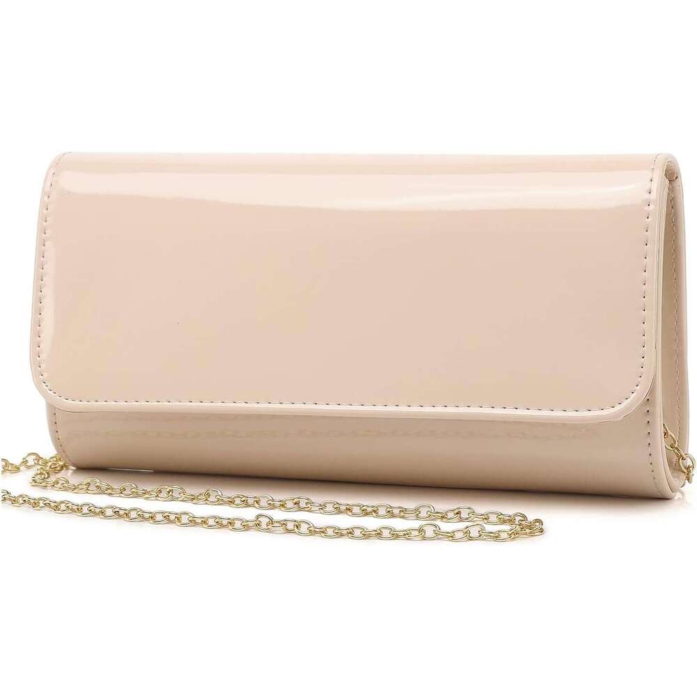 Patent Leather Envelope Clutch Womens Evening Handbag Stylish Shoulder Bag Purse for Christmas Wedding Party Prom