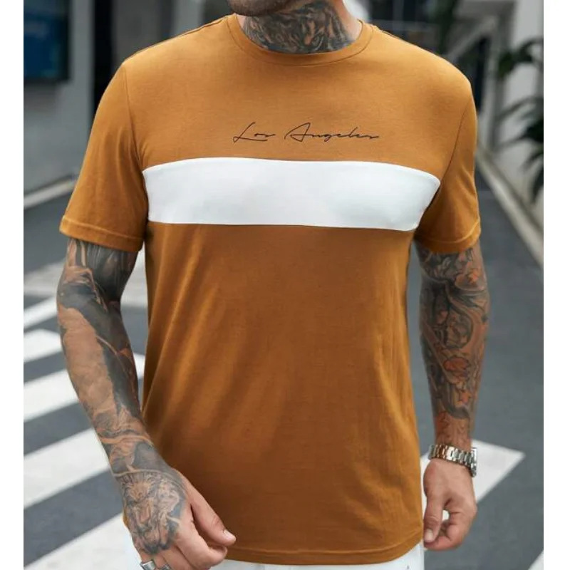 Short En Crew Neck Sleeve Letter Print Breathable Workout T Shirts Casual Top With Short Sleeves op s