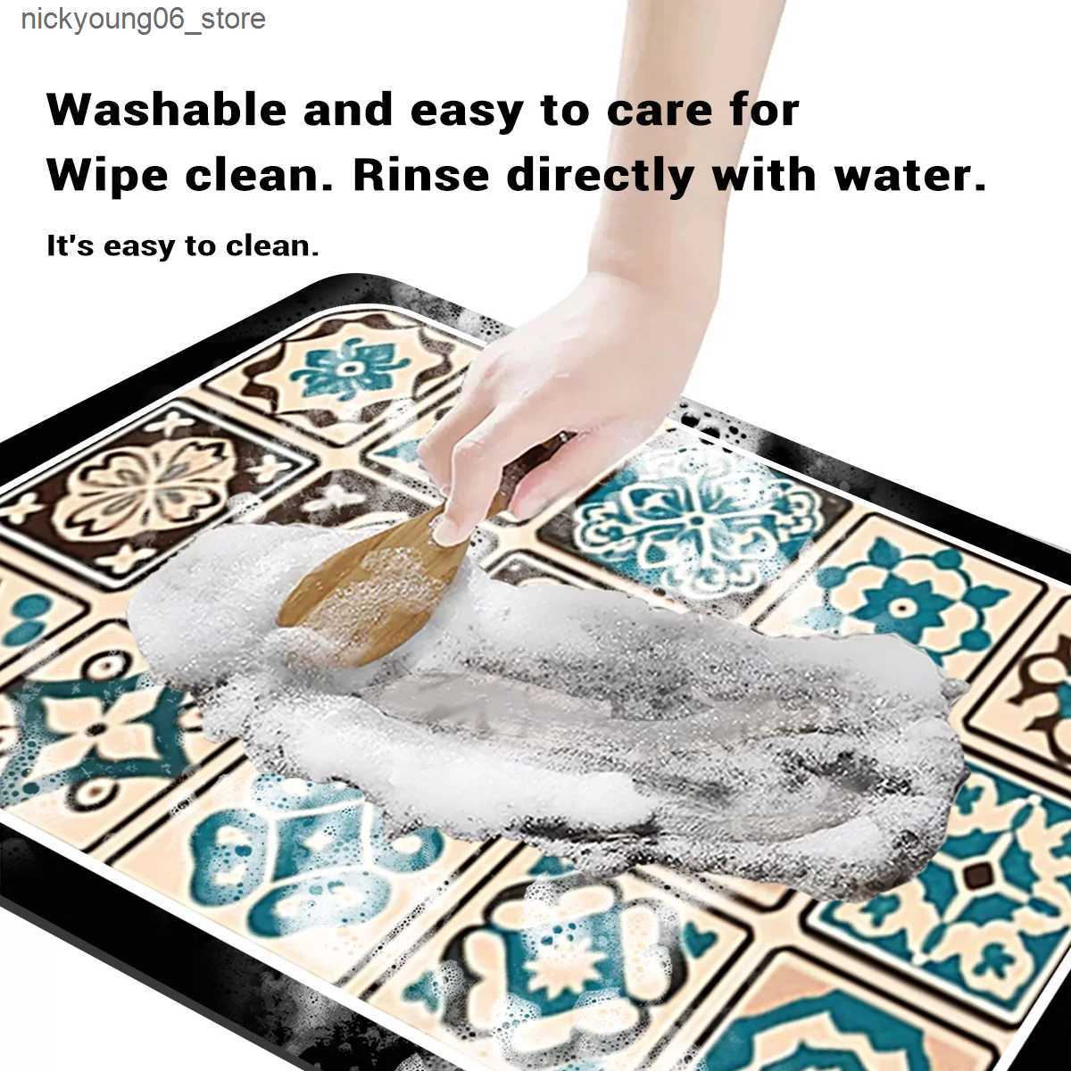 Non-Slip Bath Mats Diotomite Bathroom Mat Non-Slip Foot Floor Mats Quick Dry Super Absorbent Shower Pad Toilet Carpet Doormat Washable L240910