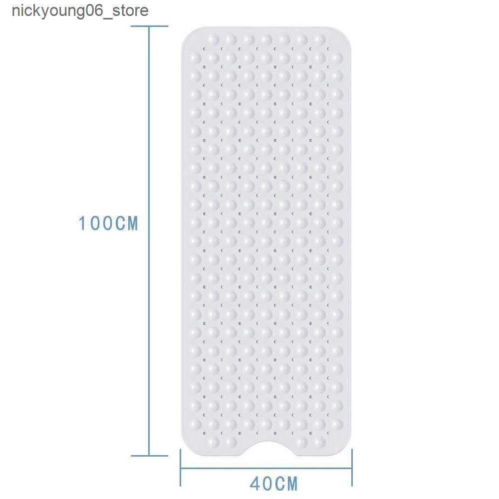 Non-Slip Bath Mats Non-Slip Bath Tub Shower Mat with Suction CupsMachine Washable Bathroom Mats with Drain Extra Large Bathtub Mat 100x40cm L240910