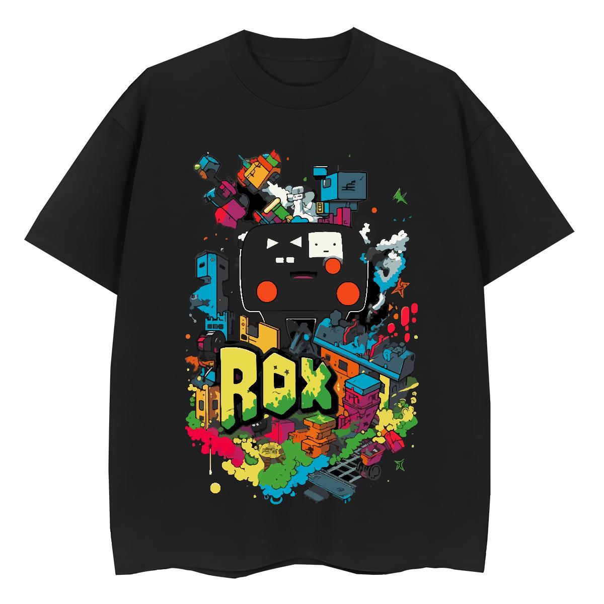 2024 T-Shirts 100% Cotton 230g Short Sleeve O-Neck Summer Casual robot Unisex Tshirts Nice Oversized Clothings