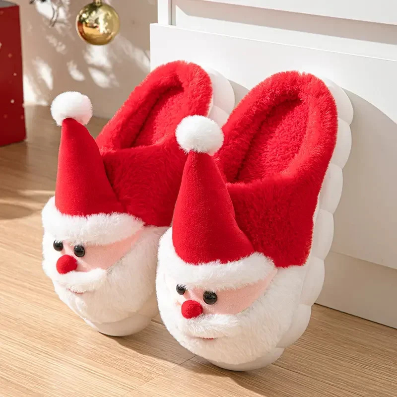 Christmas fashion snow warm home cotton slippers 241007