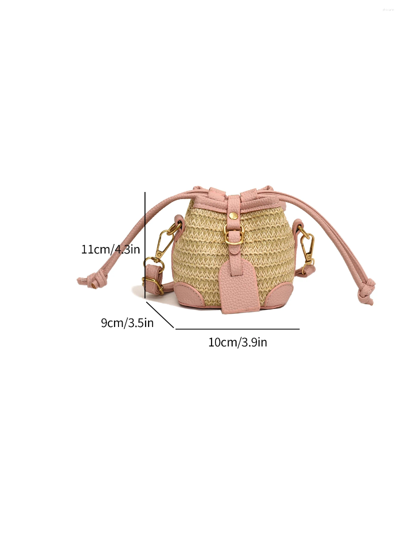 Straw Purses Fashion Mini Knitted Bucket Bag: Summer Crossbody, Female Designer Messenger Handbag For Women New Free Delivery Designer Bag