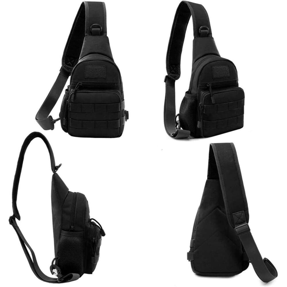 Sg Chest Bag, 900D Nylon Tactical MOLLE Compact Crossbody Hiking Cycg Pack