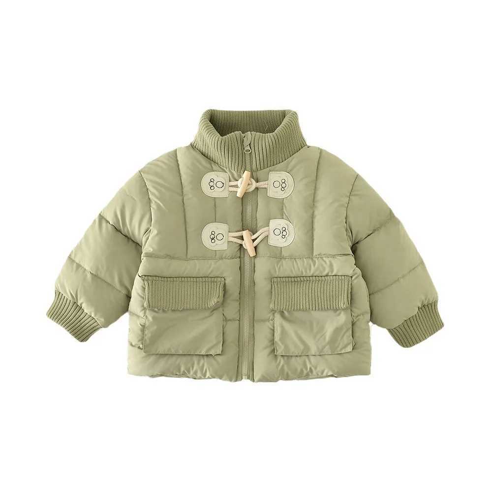 Down Coat Korean baby girl winter jacket made of pure cotton thick knit fabric knitted for preschoolers park girls cotton quilted coat H241010