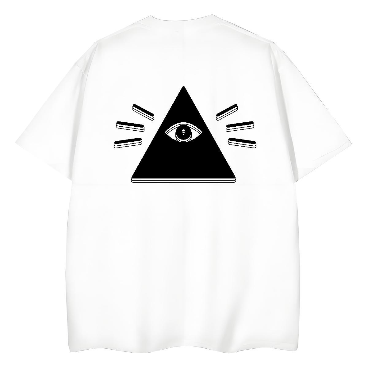Casual New T-Shirts 230g 100% Cotton Breathable Soft Street Casual eye of the devil Lady T shirt Nice Customized Print Top Tees