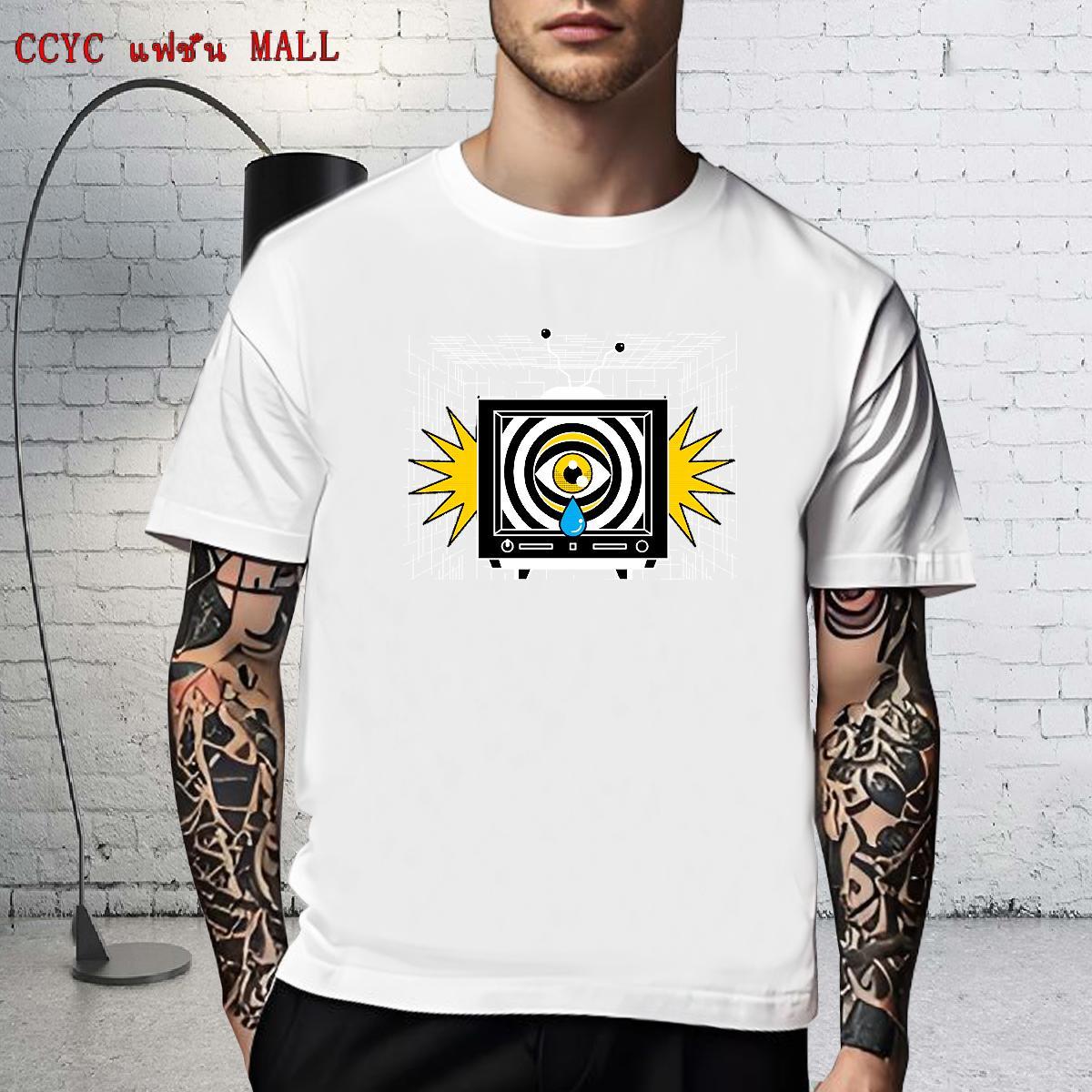 Unisex T shirt 230g 100% Cotton eyes Hip Hop Skull Pure Cotton Mens Tshirts Fashion Tees