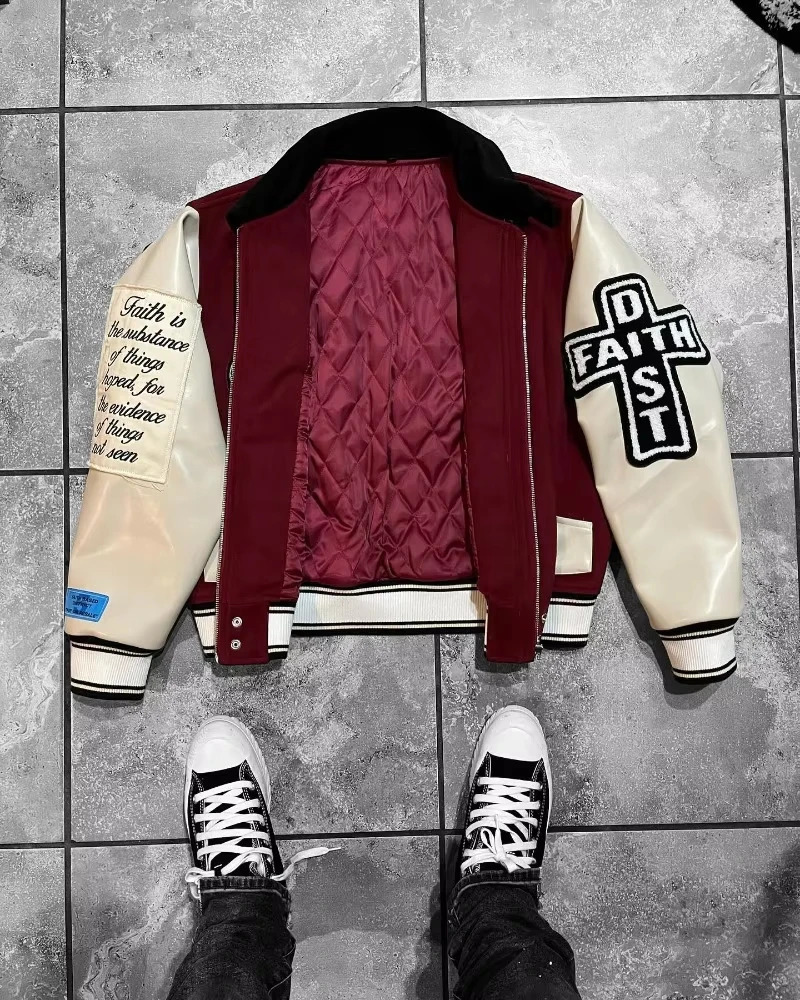 Y2K fashion trend in the United States letter embroidered jackets and jackets for mens street hip-hop clown baseball uniforms loose jackets 241007