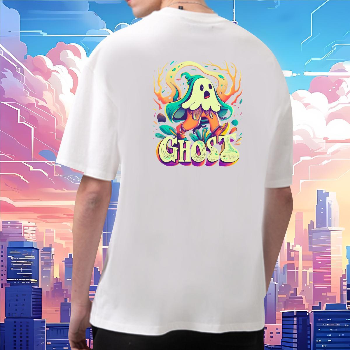 Cool Design T Shirt For Man 230g 100% Cotton skull Street Casual Cartoon Printing M-4XL Short Sleeve O-Neck Tshirts Fashion Casual Clothings