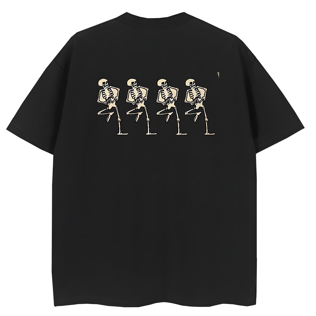 Stylist T-Shirts 230g 100% Cotton Round Neck Short Sleeve Daily Outfit skull Unisex Tshirts Soft Plus Size Custom Top Shirts