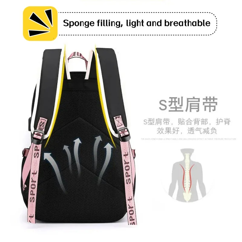 Aphmau Anime Backpack Cosplay Unisex Students School Cartoon Bookbag Laptop Travel Rucack Outdoor Bag