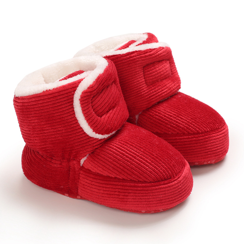 2024 Baby Autumn Winter Boots Baby Girl Boys Winter Warm Shoes cutefeet Solid Color Fashion Toddler First Walkers Kids Boots Shoes 0-18M