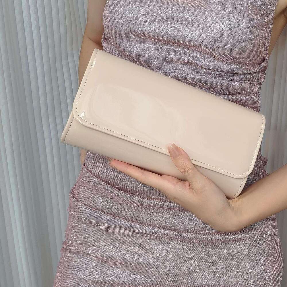 Patent Leather Envelope Clutch Womens Evening Handbag Stylish Shoulder Bag Purse for Christmas Wedding Party Prom