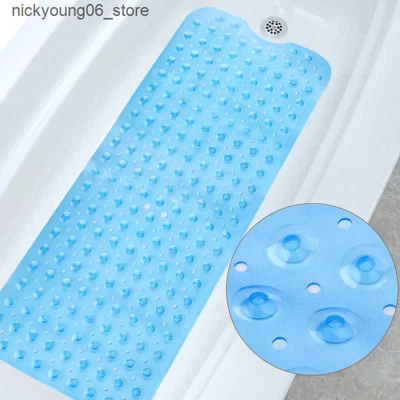 Non-Slip Bath Mats 100*40cm Bath Tub Shower Mat Non-Slip And Extra Large Bathtub Mat With Suction CupsMachine Washable Bathroom Mats With Drain L24091