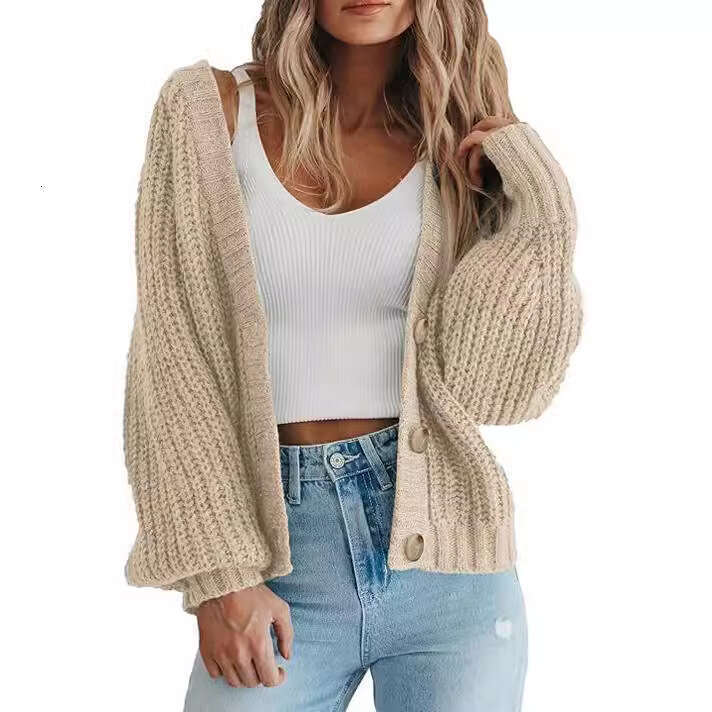 2024 Autumn/Winter New Product Loose Knitted Jacket Womens Sweater Cardigan