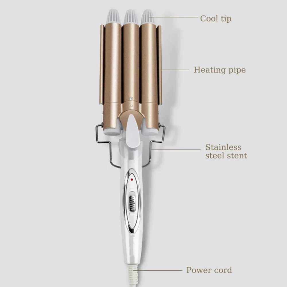 Triple Curling Iron Hair Curler Ceramic Waver Tongs Beach Wave Crimping Curlers Rollers MachineXJ241010
