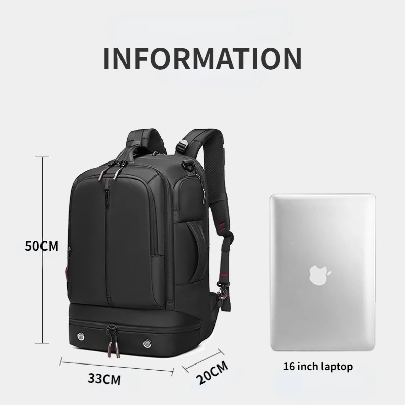 Mens backpack travel bag y outdoor hiking black laptop large capacity multifunctional sports waterproof handbag 241008