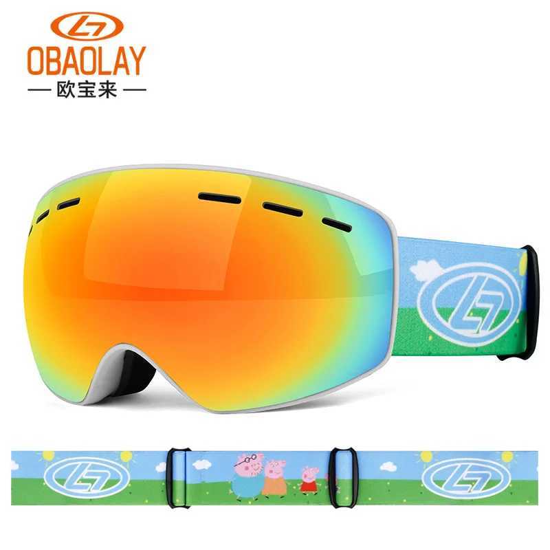 Childrens anti fog skiing goggles double-layer anti fog spherical childrens skiing goggles childrens skiing goggles CL241010