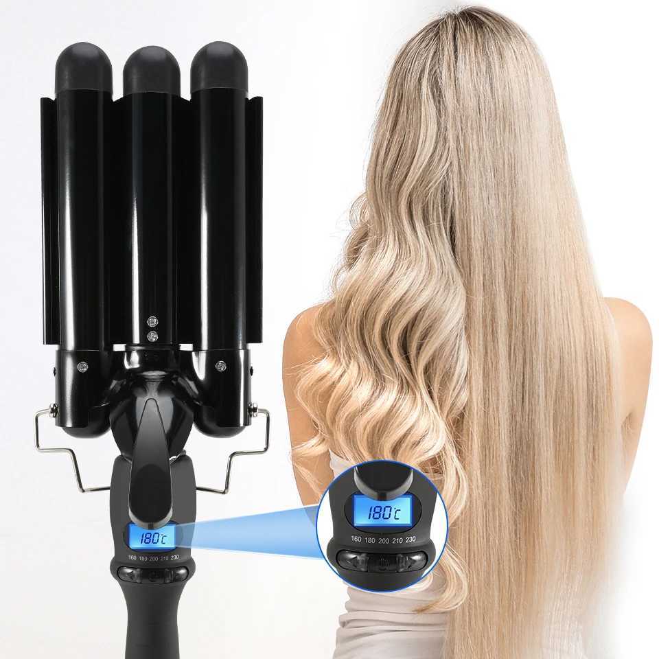 Professional Curling Iron Ceramic Triple Barrel Hair Curler Irons Hair Wave Waver Styling Tools Hair Styler Wand For WomenXJ241010