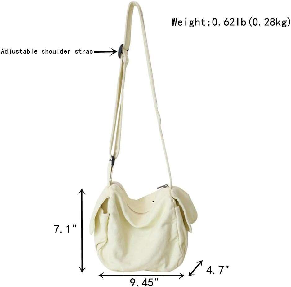 Women's Canvas Crossbody Shoulder Shopping Casual Hobo Bag