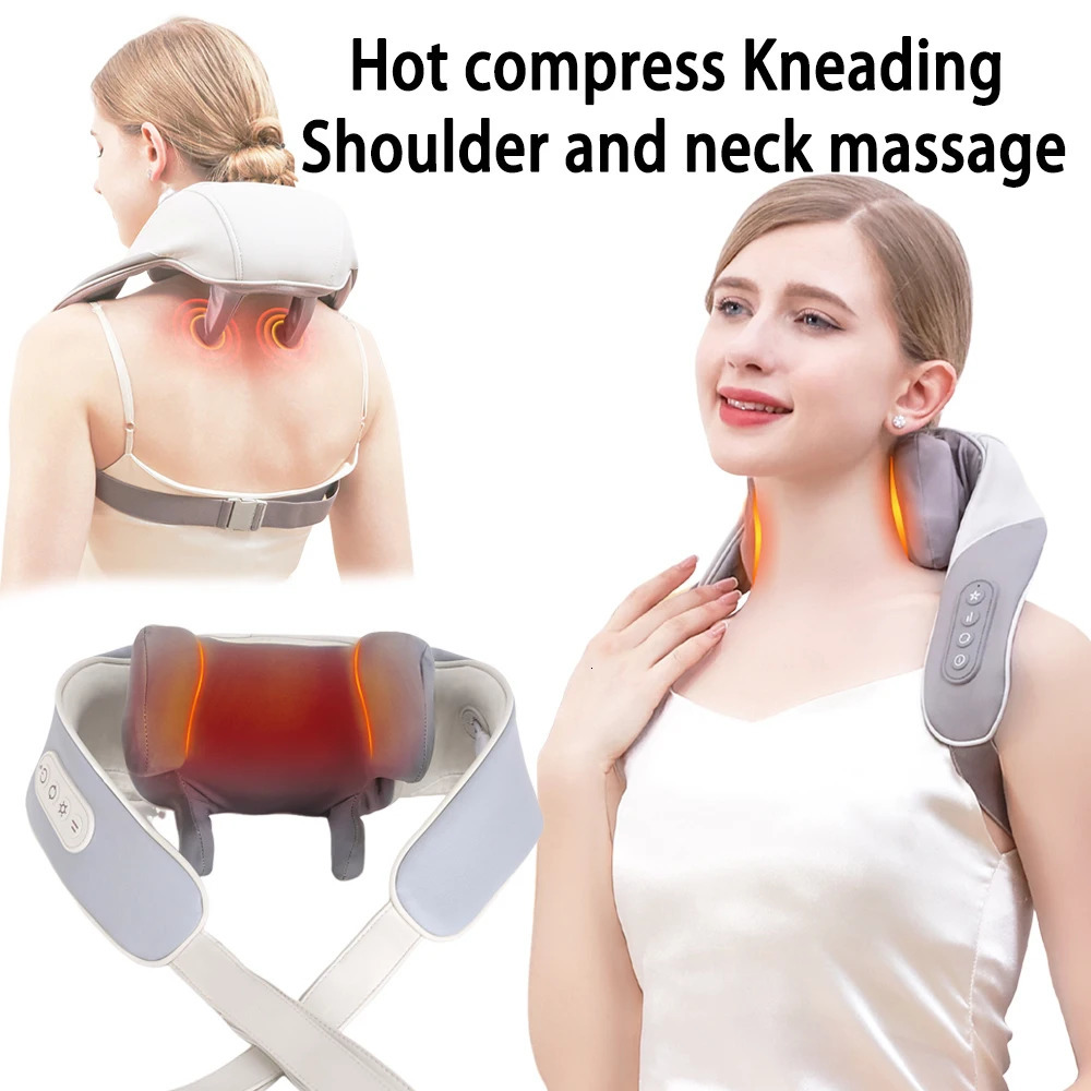 5D kneading finger pressure massager Shawl spine doctor back massager for relieving neck and shoulder pain heating neck massager 241008