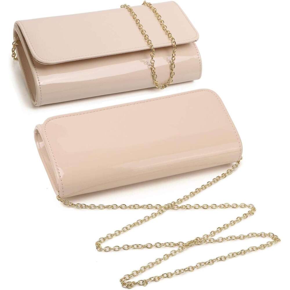 Patent Leather Envelope Clutch Womens Evening Handbag Stylish Shoulder Bag Purse for Christmas Wedding Party Prom