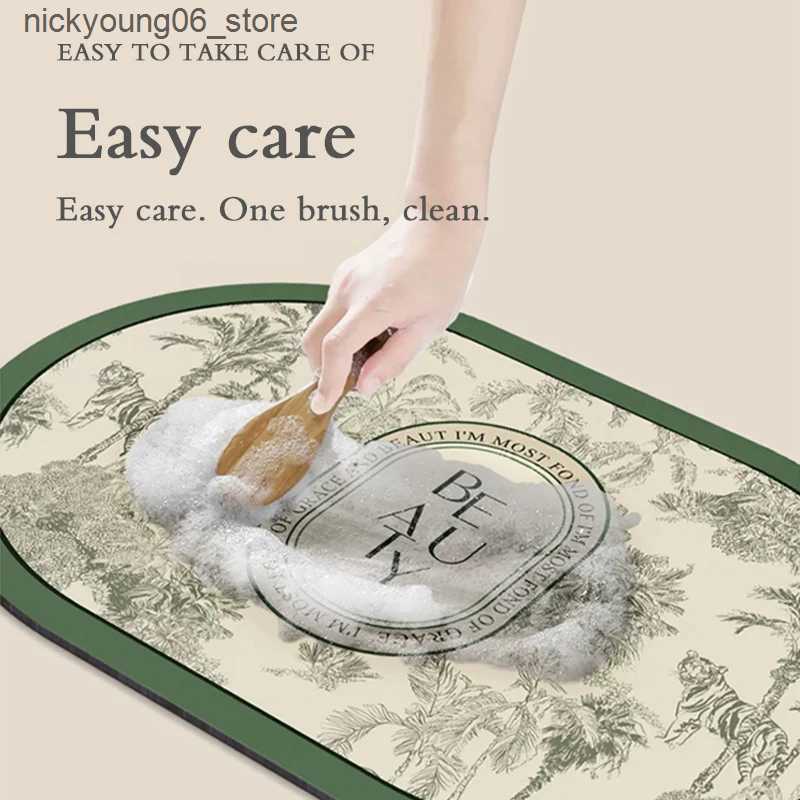 Non-Slip Bath Mats Luxury Bath Mat Foot Mats Anti Slip Bathroom Rug Super Absorbent Quick Dry Floor Mats Room Rugs Toilet Carpet Doormat Washable L240