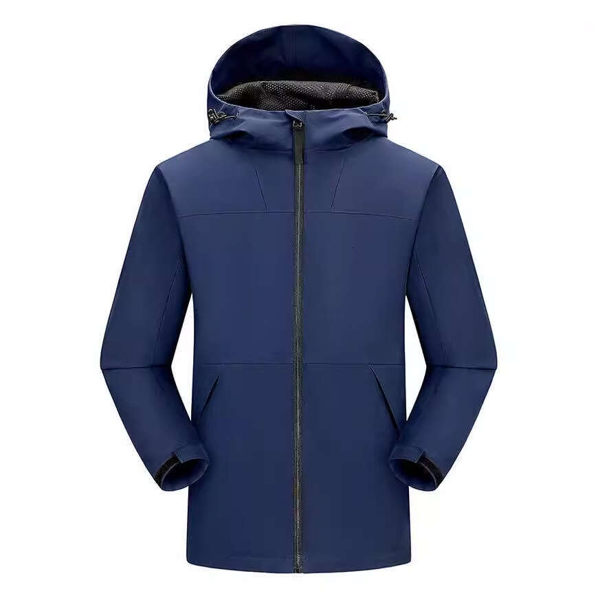 2024 New Hooded Jacket Winter Men's Color Blocked Anti Cold And Windproof Coat Zipper Waterproof Functional Jacket For Men