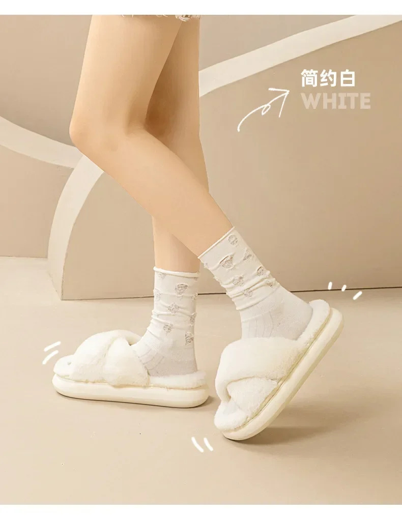 Fluffy fur home slippers for women in winter anti slip indoor floor shoes thick soled home cotton fur slippers 241007