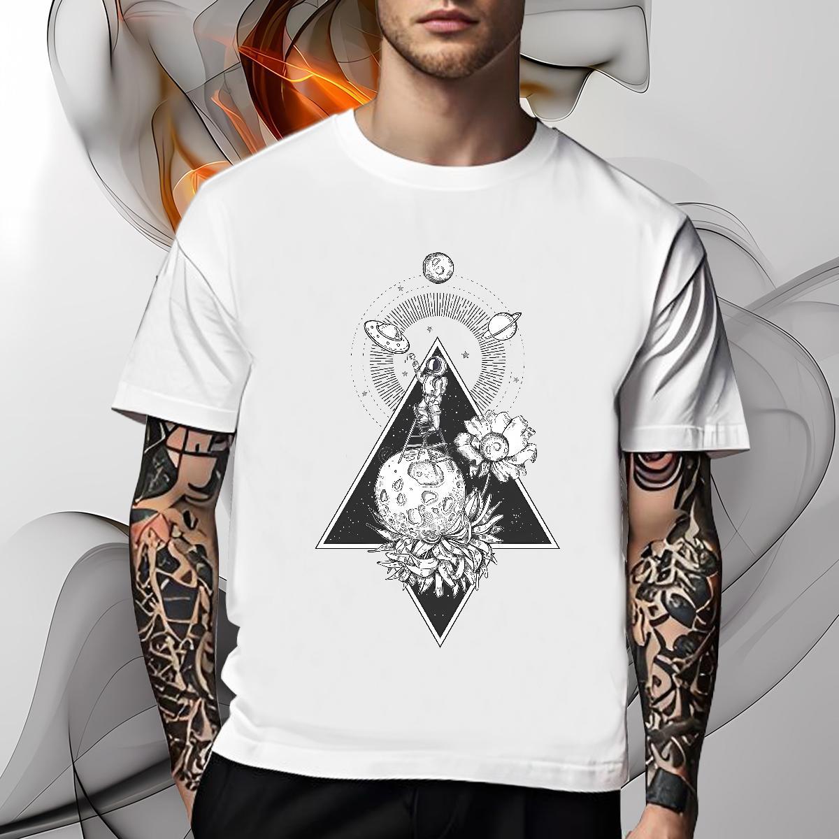 Brand Man T Shirts 230g 100% Cotton eye of the devil Sport Custom Print Oversized O Neck Short Sleeves Couples T Shirts 2024 DIY Tops Shirt