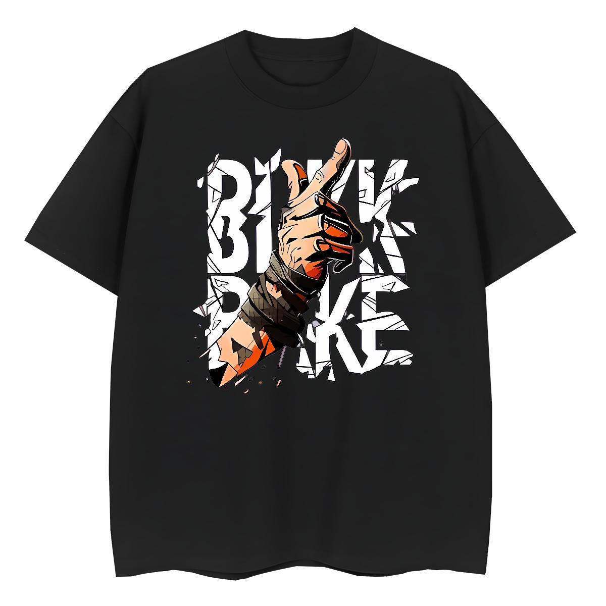 Fashion New T-Shirts 230g Cotton O Neck Short Sleeves Sport hands Woman Tshirt Soft DIY Anime Tops