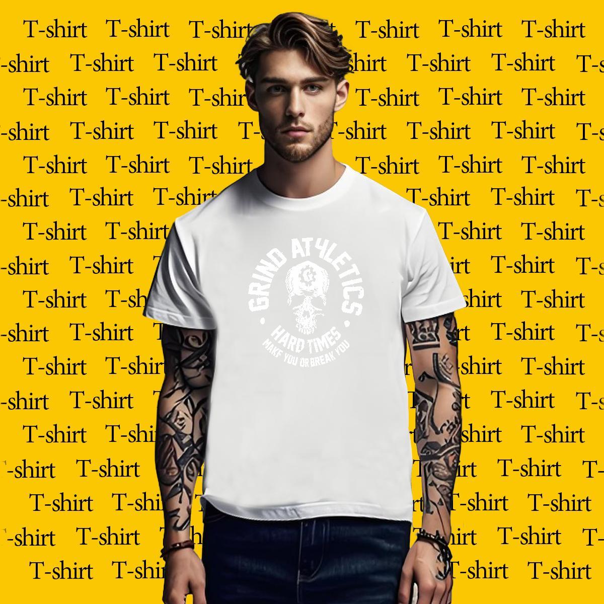 Popular T Shirt For Man 230g Pure Cotton skull Daily Outfit Custom Printed Breathable Short Sleeve Men Tops Tees Free Shipping Tops Shirt