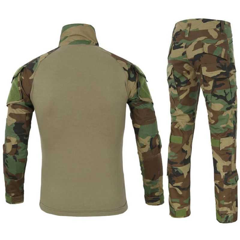 Tactical camouflage uniforms outdoor clothing CSGame tops T-shirts hunting hiking cargo pants travel tracking suits W241009