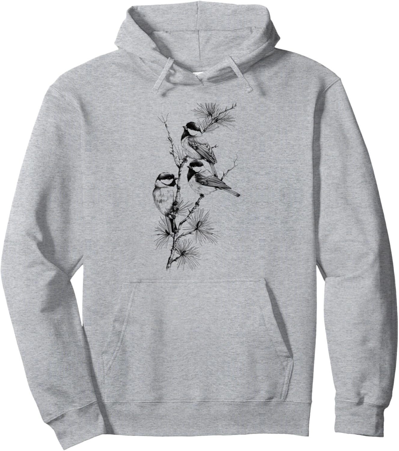 Hoodie for Mens Womens Chickadee Bird Watching Birder Birdwatching Design Graphic Pullover Hoodie Graphic Pullover Long Sleeve