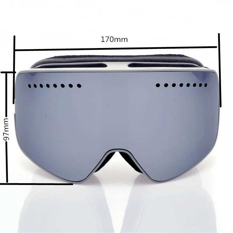 New professional magnet skis Google dual anti fog night vision lens mask ski goggles CL241010
