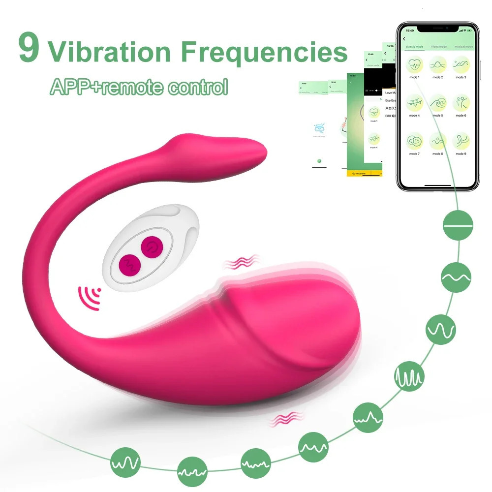 Wireless application remote control egg vibrator sex toy for women wearable vibrating Kegel vaginal ball Bluetooth Gspot anal dildo 241009