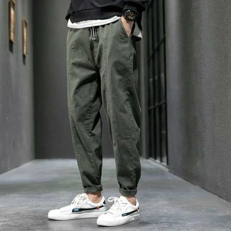 Mens cargo pants straight mens Trouser wide fishing autumn large size Harajuku clothing casual new fashion cheapest loose W241009