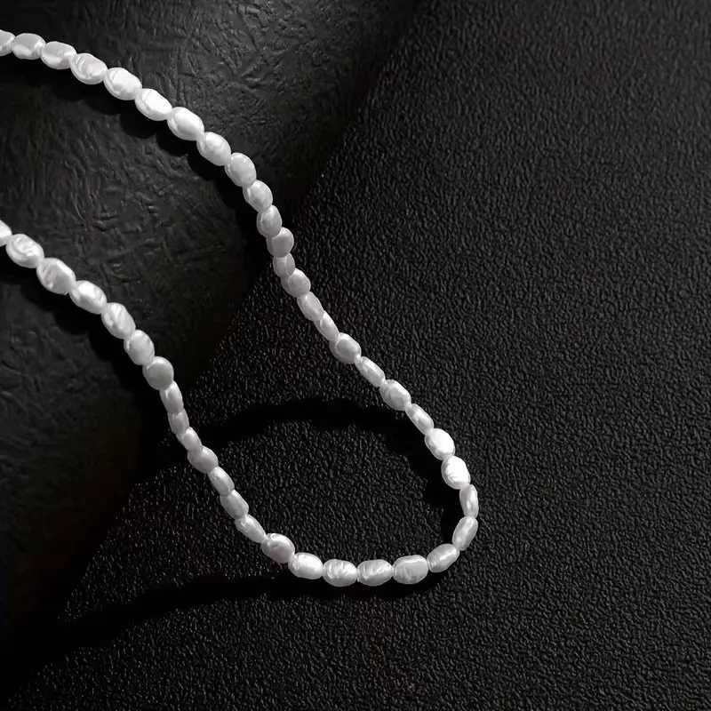 2024 New Simple Imitation Pearl Choker Necklace for Women Vintage Elegant Beaded Temperament Necklace Wedding Party JewelryX241009