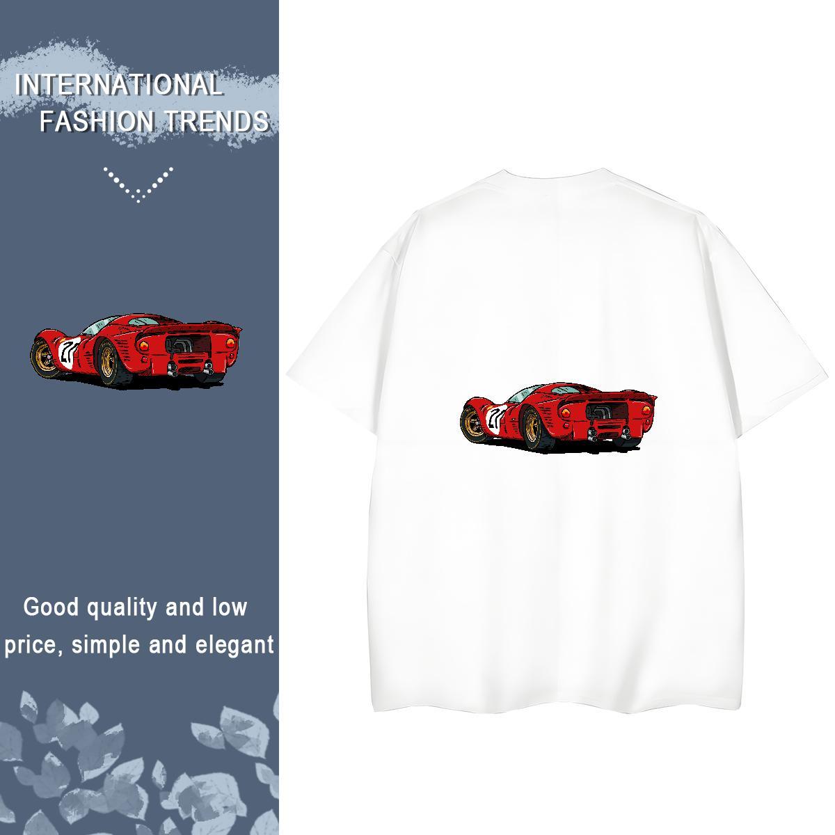 Classic T-Shirts for Women 230g 100% Cotton Breathable Casual Daily Wear car Couples T Shirts Brand DIY Anime Tops Tees