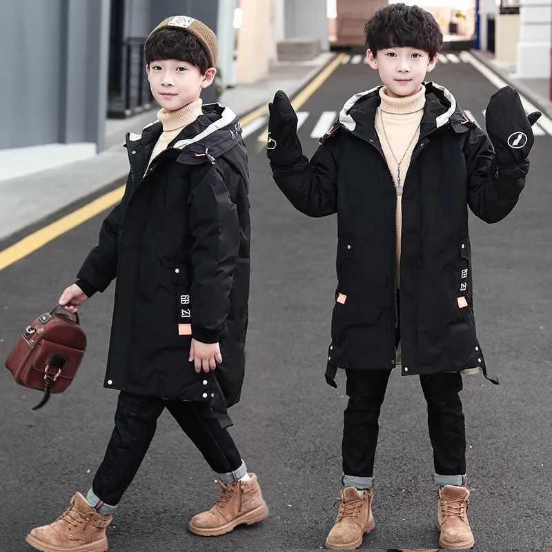Down Coat New Children parka s Winter Warm Jacket Coat snowsuit Clothing Big Boy Thicken Outerwear toddler clothes infant overcoat -30C H241010
