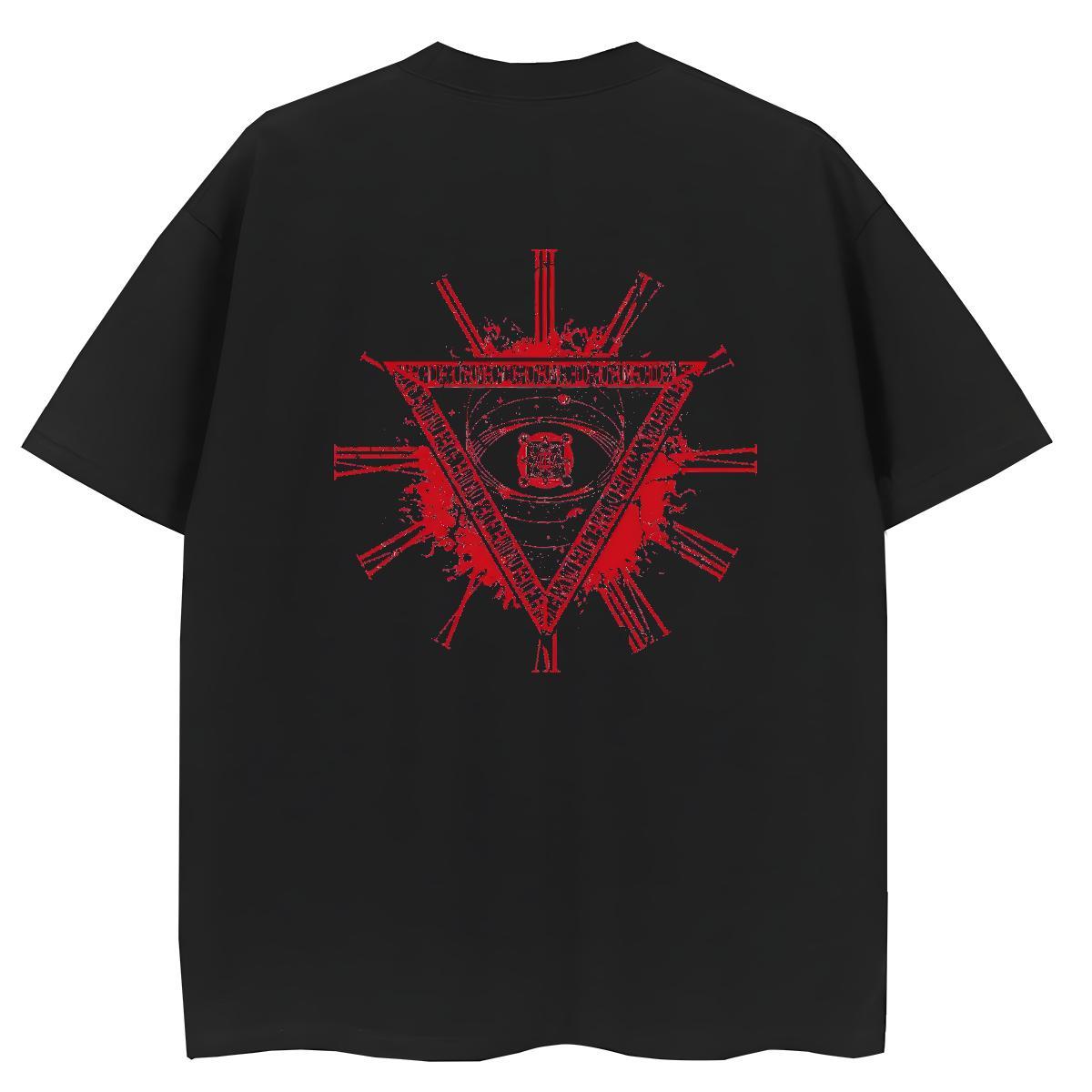 Stylist Womens T Shirts 230g Pure Cotton Breathable Short Sleeve Hip Hop Street eye of the devil Lady T shirt Nice Anime Oversized Tees Shirts