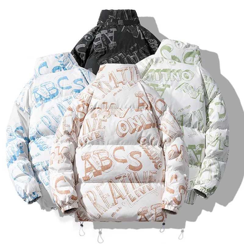 Men's Down Parkas Winter Oversize Camouflage Winter Coat Mens Korean Style Men Harajuku Warm Parkas Camouflage 2024 New Puffer Jacket Y2410099C05