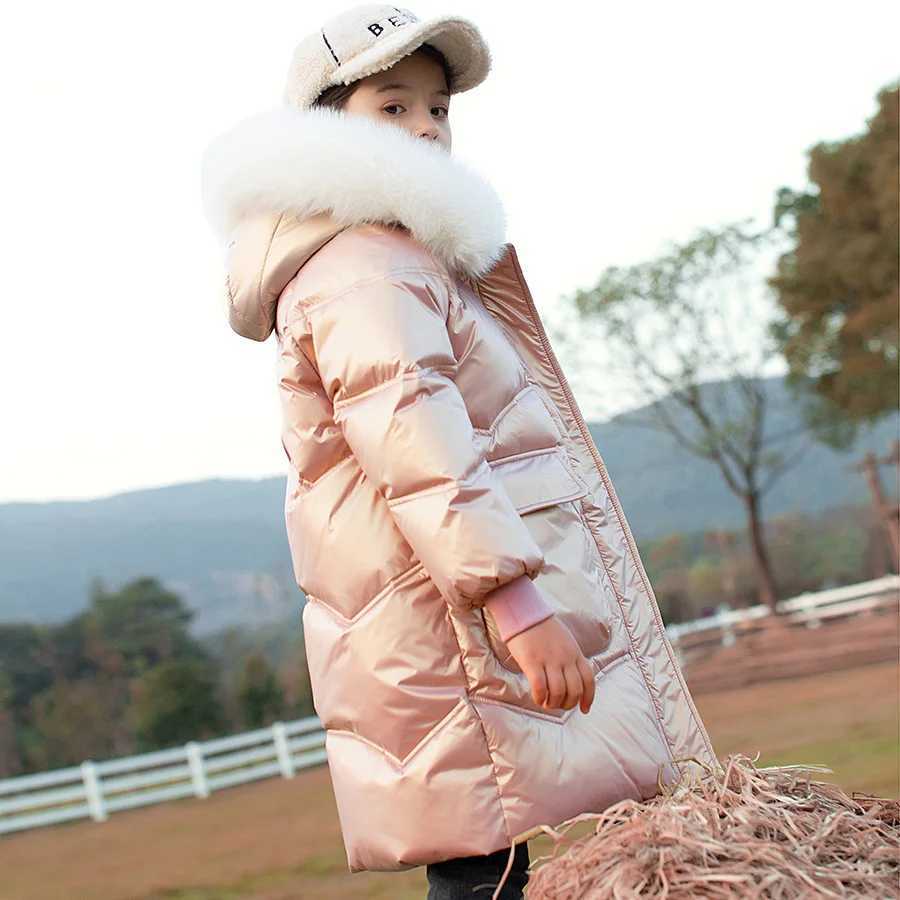Down Coat 2024 Winter warm Down jacket s toddler girl clothes Children Thicken Parka Waterproof Hooded clothing Outerwear snowsuit coat H241010