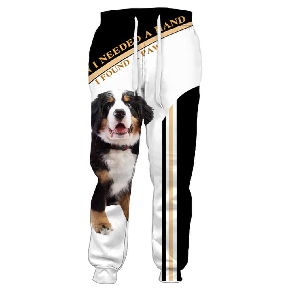 Mens dog graphic fashion retro fashion elegant Hawaiian sports pants casual oversized pocket pants elegant Harajuku streetwear W241009