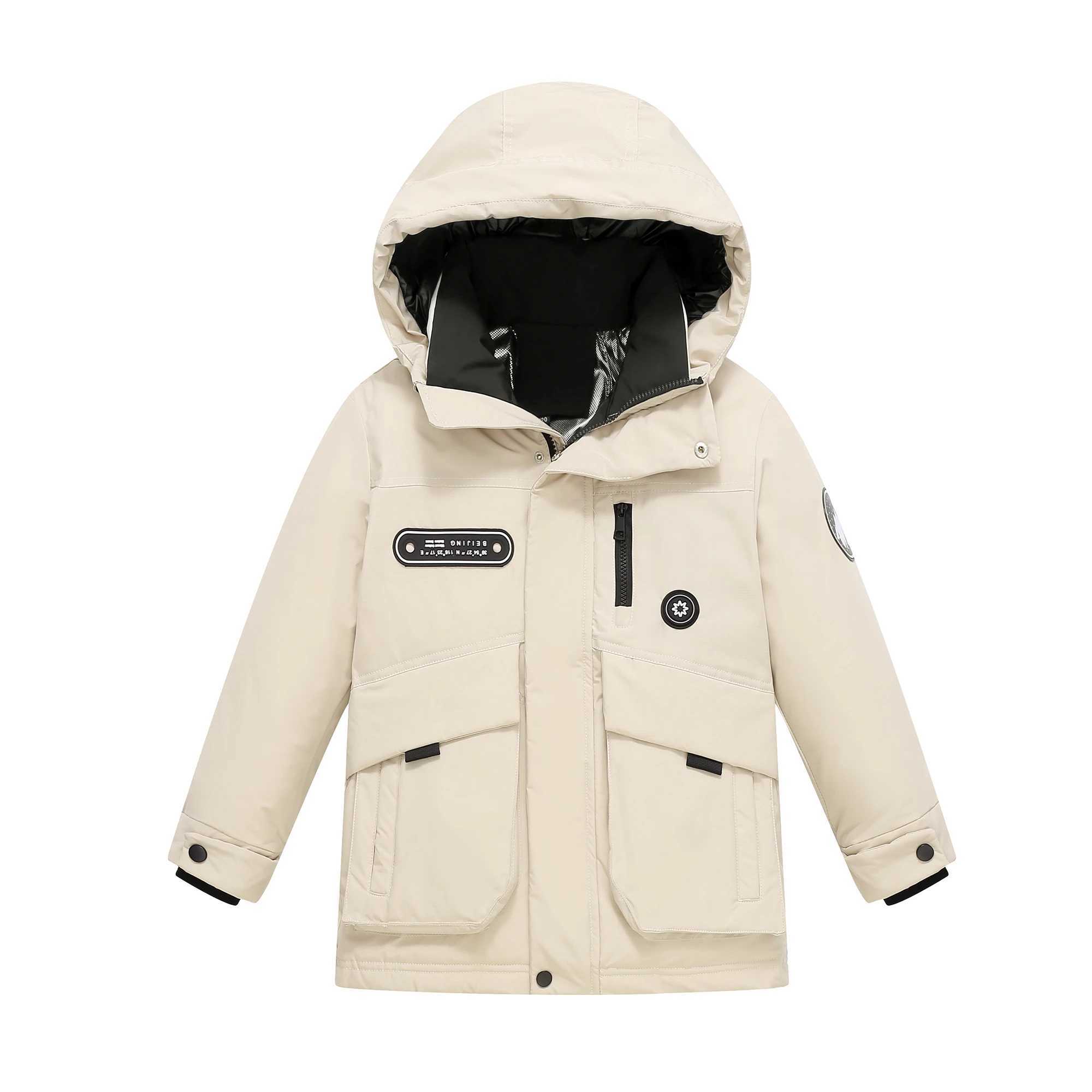 Down Coat -30 degree 2024 Russian winter childrens down jacket thick waterproof teenage boys jacket 5-16 years old H241010