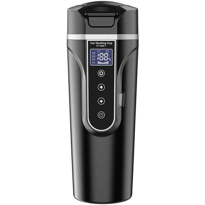 Intelligent car electric heating cup Car water heater heating cup thermos cup 12V24V heating cup L240910