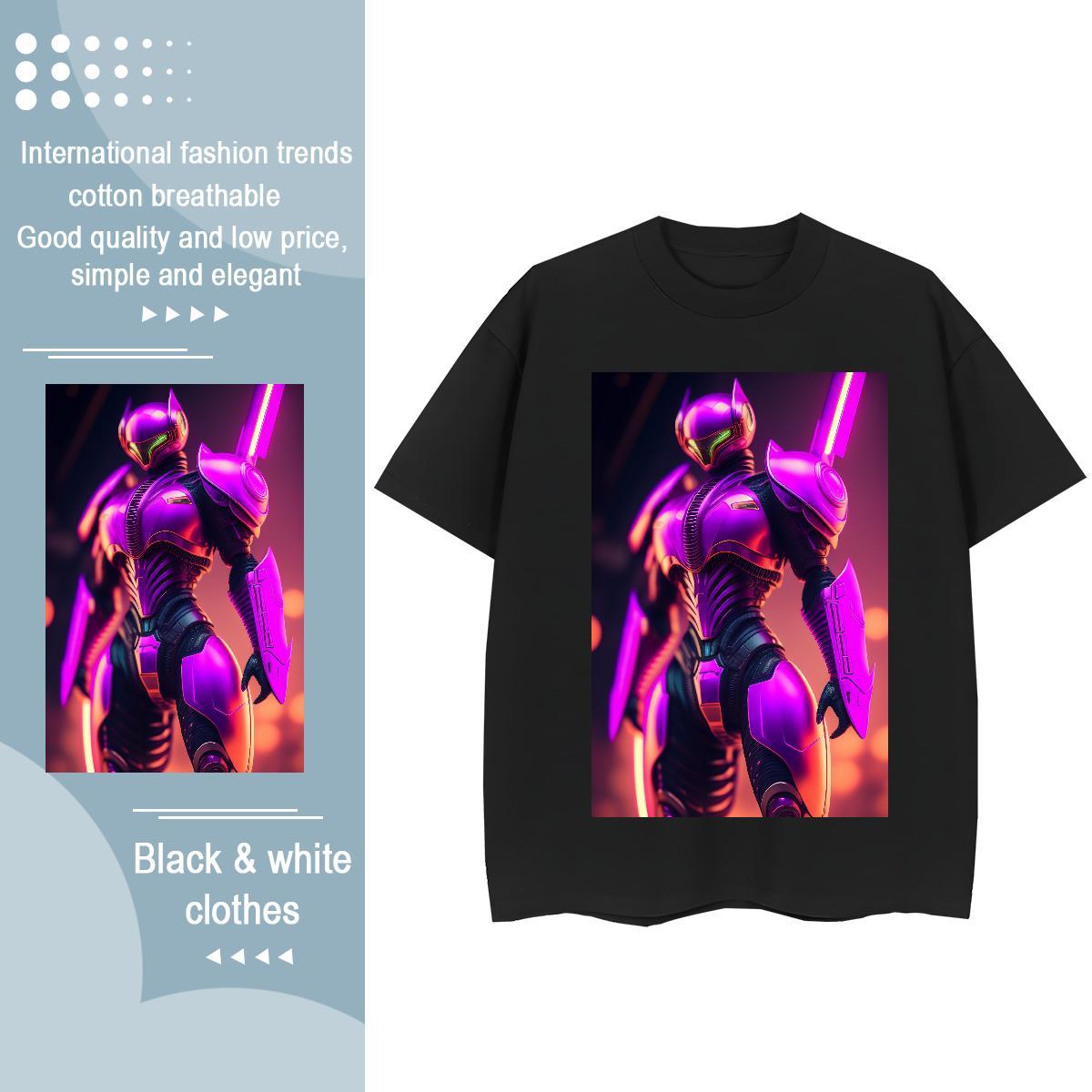 Factory Direct T shirt 100% Cotton 230g O Neck Short Sleeves Casual Daily Wear portrait Couples T Shirts High quality Custom Printed Polos