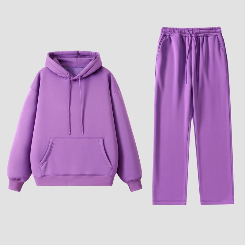 Womens set hoodie pants casual wear sportswear solid color zipperpants autumn and winter fashion 241007