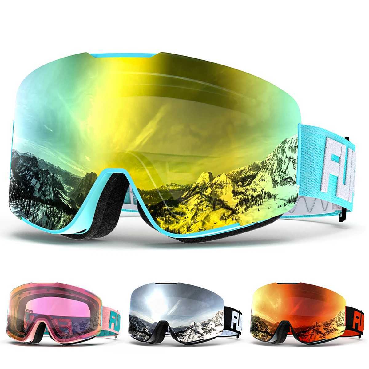 Mens womens adult double-layer skiing goggles UV400 protection skiing anti fog snow polarized glasses skis snowshoes CL241010